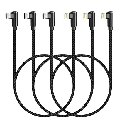 USB C to Lightning Cable 3ft MFi Certified 90 Degree iPhone Charger 3 Pack - size: 3FT