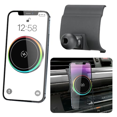 Car Magnetic Phone Mount for Audi A6 S6 A7 S7 RS6 RS7 2012 2013 2014 2015 2016 2017 2018 Auto Interior Accessories Best Cellphone Holder Fast 15W Wireless Charger Cell Phones Charging Stand