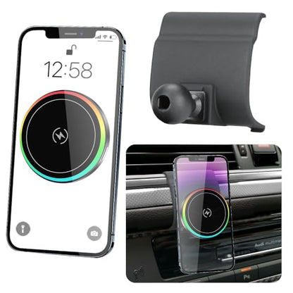 Car Magnetic Phone Mount for Audi A6 S6 A7 S7 RS6 RS7 2012 2013 2014 2015 2016 2017 2018 Auto Interior Accessories Best Cellphone Holder Fast 15W Wireless Charger Cell Phones Charging Stand