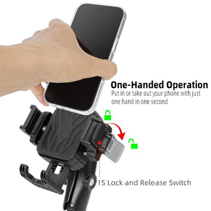 Dashboard Phone Holder for Car, Truck, Boat - Vibration Dampener [Camera Friendly] [1s Lock & Release] [Aluminum Medium Arm], Flex Adhesive 1" Ball Base Phone Mount for 4.7-7.2" Smartphones