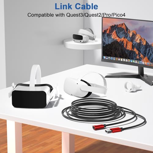 16FT Link Cable for Meta Quest 3/3s/Quest2/2/Pro/Pico 4 Accessories