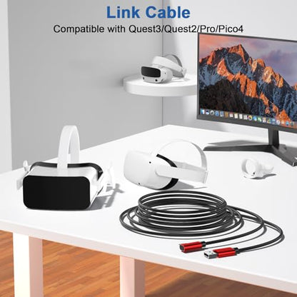 16FT Link Cable for Meta Quest 3/3s/Quest2/2/Pro/Pico 4 Accessories