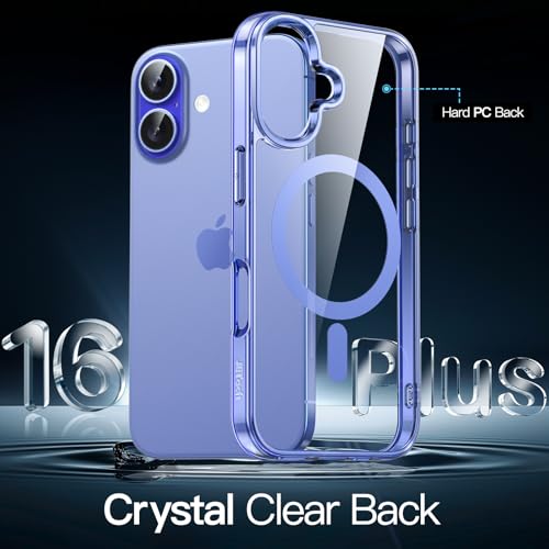 JETech Magnetic Case for iPhone 16 Plus 6.7-Inch Compatible with MagSafe, Shockproof Phone Bumper Cover, Anti-Scratch Clear Back (Ultramarine) - color: Ultramarine, size: iPhone 16 Plus