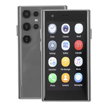 Diyeeni S23 Pro Mini Smartphone 3.0 Inch 3D Glass, 2GB 16GB ROM, 2MP Rear Camera, 3G Pocket Cell Phone for 8.1, Dual Cameras, Backup Phone (Black)