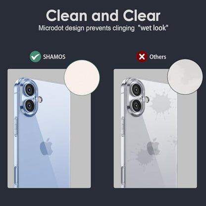 Shamo's Clear TPU Case for iPhone 17 – with Camera Protection, Ultra Slim, Shockproof, Anti-Yellowing, Scratch-Resistant, Wireless Charging Compatible, Enhanced Grip (for iPhone 17) - size: For iPhone 17