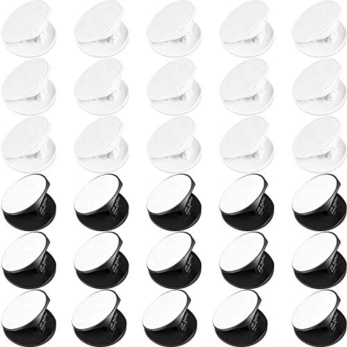 30 Pack Blank Phone Grip Holder, Expandable Phone Grip Stand,Black, White - color: Black, White