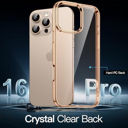 JETech Case for iPhone 16 Pro, Anti-Yellowing, Desert | Shockproof Protection, Scratch Resistant Hard PC Back, Durable Transparent TPU Bumper - color: Desert, size: iPhone 16 Pro
