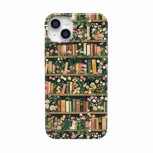 Casely iPhone 14 Plus Case | Book Nook | Floral Library | Compatible with MagSafe | Classic Ultra Slim Design - color: Book Nook | Floral Library