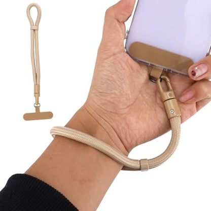 Phone Wrist Strap with Tether Tab, Anti-lossing Phone Lanyard Mobile Equipment Strap Adjustable Wristlet - color: Khaki