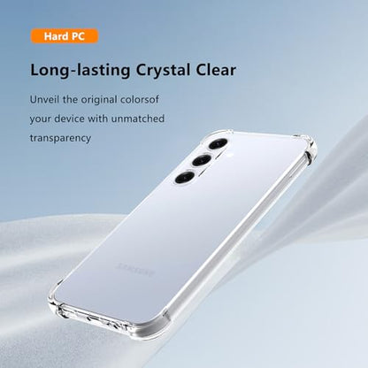 Phone Case for Samsung Galaxy S26 FE Clear Case with 2 Pack Built-in Screen Protector,Shockproof Soft TPU Bumper and Hard PC Back Case,Non-Yellowing,Drop Protection,Slim Fit Cover Case - color: Samsung Galaxy S26 FE