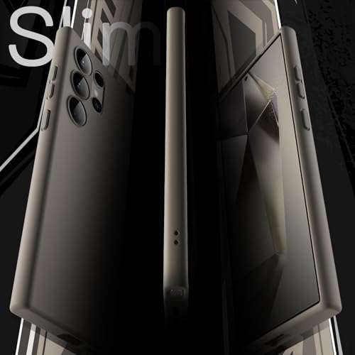 JETech Slim Case for Samsung Galaxy S24 Ultra, Titanium Grey | Camera Lens Protection, Soft TPU Design, Matte Finish, Shockproof Protection - color: Titanium Grey, size: S24 Ultra