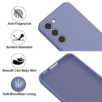 Vanjua Case for Samsung Galaxy S23 (Only), Stylish Liquid Silicone Slim Full-Body Protective Cover Compatible with Samsung Galaxy S23 5G 6.1 Inch Phone Case (Lavender Gray) - color: Lavender Gray