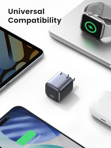 UGREEN Nexode 30W USB C Charger, GaN Fast Charger for iPhone 18, Black - color: Black