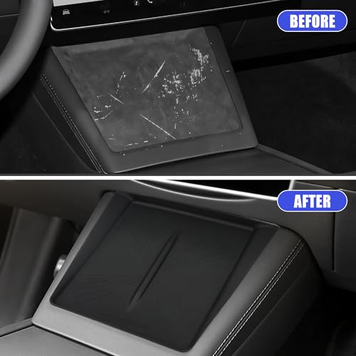 Frani Wireless Charging Pad Cover for Tesla Model Y Juniper/YL - color: Black, size: Model Y Juniper 2025-2026