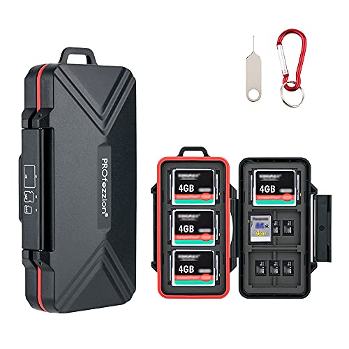 PROfezzion Memory Card Case for 6 CF/Cfast, 12 SD/SDXC/SDHC & 18 Micro SD - color: Black - 36 Slots