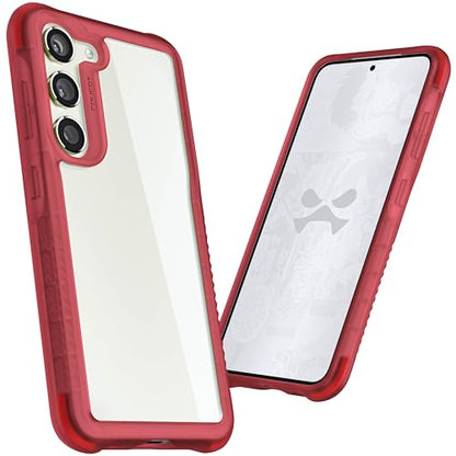 Ghostek Covert Galaxy S23 Clear Phone Case with Military Grade Shockproof Protection, Non-Slip Grip, Protective Silicone Cover Designed for 2023 Samsung Galaxy S23 (6.1") (Red) - color: Red [Limited], size: Galaxy S23