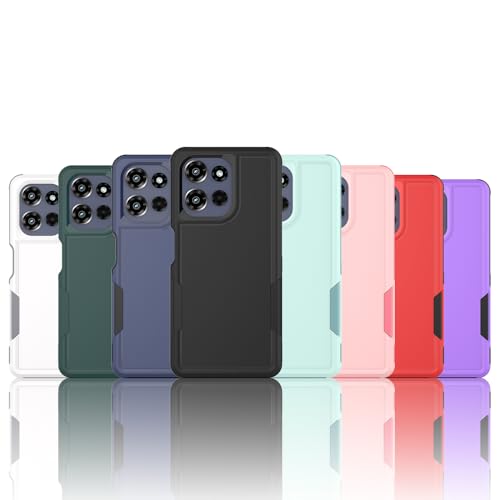 for Motorola Moto G Power 2026 / Moto G Power 2025 Case: Dual Layer Protective Heavy Duty Cell Phone Cover Shockproof Rugged with HD Screen Protector Military Protection Bumper Tough, Red - color: Red (PC) + Black (TPU)