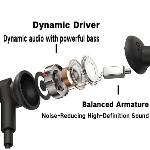 Wired Earphones Immersive Bass Noise Cancellation In-Ear 4-driver Headphone