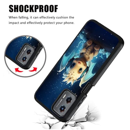 Case for Moto G 5G 2024/Moto G Play 5G 2024, Military Grade Heavy Duty [3-Layer] Dustproof Shockproof Full-Body Protective Case for Motorola Moto G 5G 2024, Headphone Music Dragon Baby - color: Headphone Music Dragon Baby