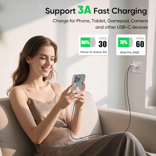 USB C Data Cable 15ft Long, USB3.2 A to Type-C 10Gbps Transfer & 3A Charge - size: 15 Feet