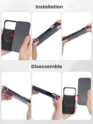 Aramid fiber Ultra-Thin Magnetic Caseless Feel Case for iPhone 17 Pro | Handwoven 600D aramid, Lightweight , compatible with MagSafe, Caseless Feel, case for iPhone 17 pro,Sunrise Blue - color: Sunrise Blue