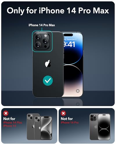 ESR 3 Pack for iPhone 14 Pro Max Screen Protector, Armorite | 7X Impact Absorption, 9H+ Tempered Glass, Easy One-Pull Installation, Full-Coverage Protection, UltraFit Tray, Bubble-Free - size: iPhone 14 Pro Max 6.7 inch