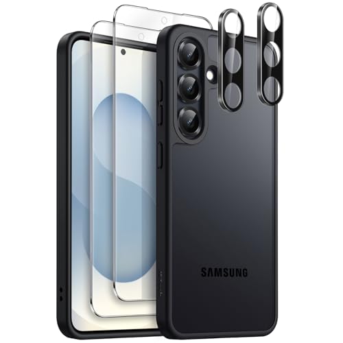 JETech 5 in 1 Matte Case for Samsung Galaxy S25 Plus, Black - color: Black, size: S25 Plus