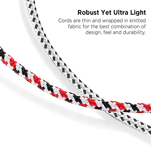 DUKABEL Headphone Splitter, 3.5mm Stereo 2-Way Audio Cable - 20CM / 2Pack - color: Zebra White, size: 9.8 inch / 25 cm - 2pack