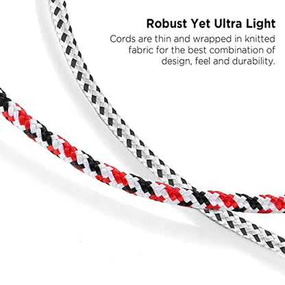 DUKABEL Headphone Splitter, 3.5mm Stereo 2-Way Audio Cable - 20CM / 2Pack - color: Zebra White, size: 9.8 inch / 25 cm - 2pack