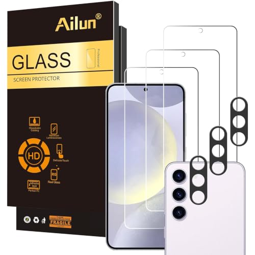 Ailun Screen Protector for Galaxy S24+ / S24 Plus [6.7 Inch] 3Pack + 3Pack Camera Lens Tempered Glass Fingerprint Unlock 0.25mm Anti-Scratch Case Friendly Clear - HD - color: Transparent, size: S24 Plus/S24+ 6.7 inches