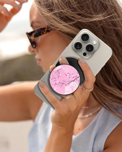 Magnetic Phone Grip, Cute Finger Grip Phone Stand, Blossom - color: Blossom