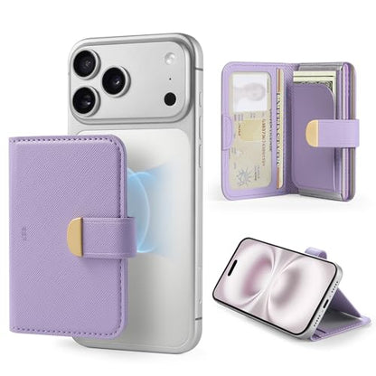 ESR Aura Clutch for MagSafe Wallet for Women, 5 Card Holder, RFID Blocking - color: Lavender