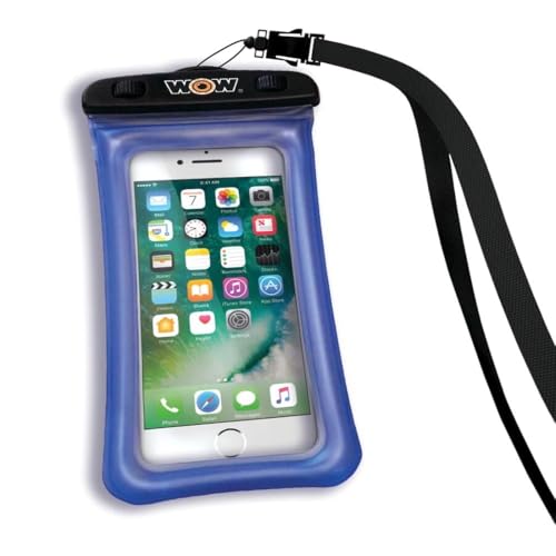 Wow Sports Waterproof Phone Pouch - Blue - 5 x 8 in - Floats | A waterproof phone pouch that floats and keeps your touchscreen working. - color: Blue