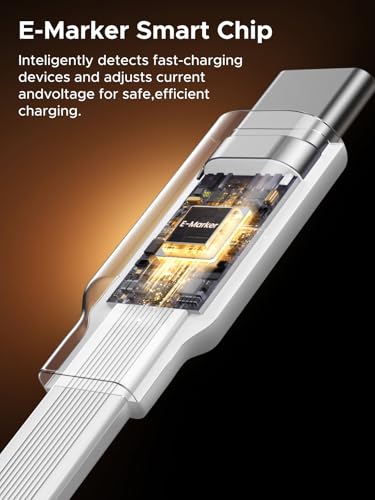 UGREEN 100W Retractable USB C Cable, Fast Charging, White, 3.3FT - color: White