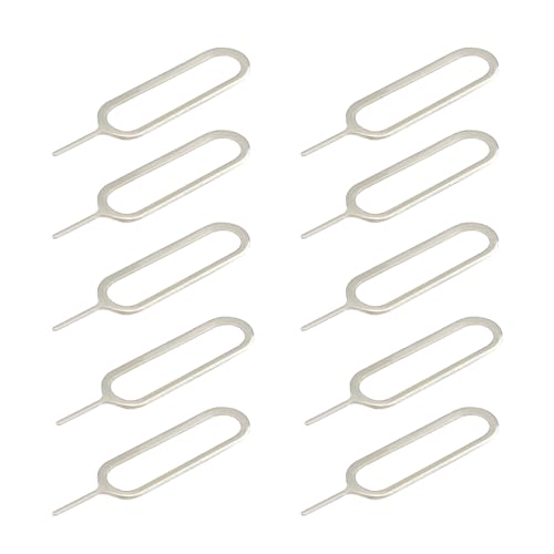 10 Pack Universal SIM Card Ejector Tool - Durable SIM Card Pin Removal & Tray Opener for All Smartphones | Easily Open/Remove/Eject SIM Card Trays