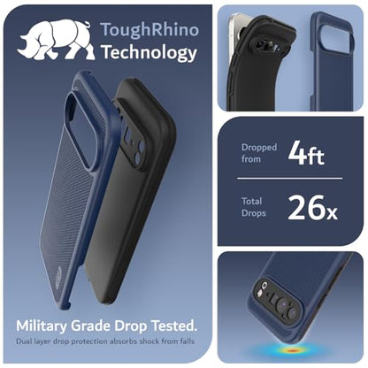 TUDIA MergeGrip [Military Grade] Cases for Google Pixel 10 Pro XL (2025), [Drop Tested] Dual-Layer Shockproof Rugged Slim Anti-Slip Heavy Duty Protective Phone Case Pixel Pro 10 XL Cover – Indigo Blue - color: Indigo Blue, size: Pixel 10 Pro XL