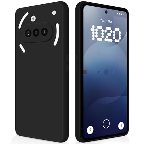 GiiYoon Silicone Case for Nothing Phone 3a, Black - color: Black, size: Nothing Phone 3a