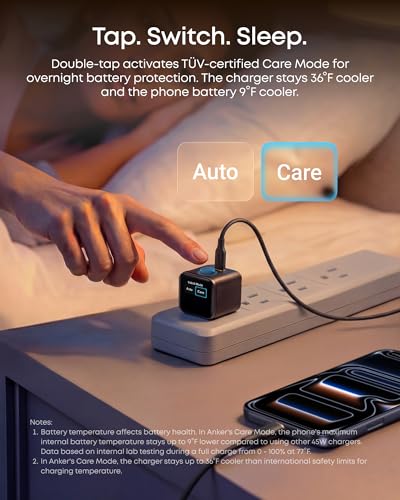 Anker Nano Smart Display Charger, 45W Max Fast Charger USB C for iPhone 17 - color: White