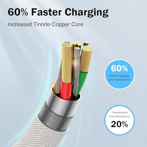 USB-A to Lightning Cable 3.3FT Fast Woven Charging Cord for Apple iPhone 14/13/12/11 XR XS X 8 7 6, iPad 9/8/7/6th, Carplay Charger Cord - size: 3.3ft