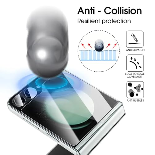 [2 Pack] Flexible Hydrogel Screen Protector for Samsung Galaxy Z Flip7 FE - color: Samsung Galaxy Z Flip7 FE