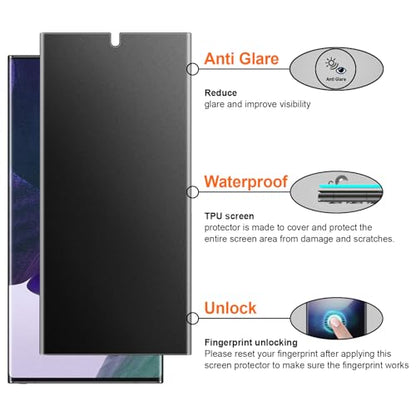 2 Pack 4 Way 360 ° Matte Privacy Screen Protector for Samsung Galaxy Note 20 Ultra 6.9 Inch [Not Glass], Anti-Scratch, Anti-Glare, Support Fingerprint Unlock - size: Samsung Galaxy Note 20 Ultra