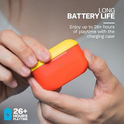 JLab Go Pop+, True Wireless Earbuds, Bluetooth 5, Dual Connect, IPX4, App Support, Confetti - color: Confetti, style: Matte