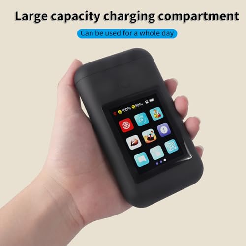 Wireless Earbuds Bluetooth 5.3 Headphones,Long Playtime Ear Buds with Mic Waterproof in Ear Earphones Charging Case with Multi Functions LED Full Color Touch Screen for Android iOS Phones Sport,black - color: Black