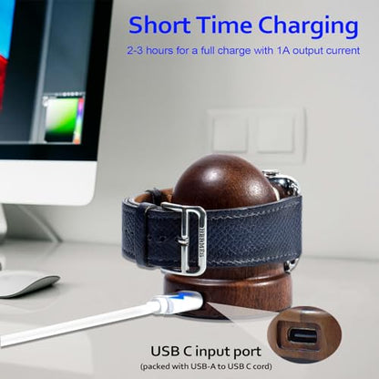 Wood Watch Charger Compatible with Samsung Galaxy Watch 8/7/6/6 Classic/ 5/5 Pro/4/4 Classic/3/Active 2 Charger Stand,Wireless Smart Watch Charger Magnetic for Samsung Watch,Gift for Men Women