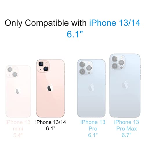 for iPhone 13 Clear Card Case, Protective Shockproof TPU Thin Slim Wallet Case with Card Holder Compatible with MagSafe - size: iPhone 13