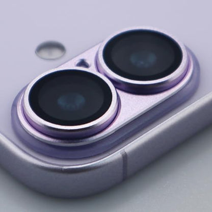 for iPhone 17 Camera Lens Protector Tempered Glass Metal Full Coverage Lens Cover Accessories (Purple) - color: Purple