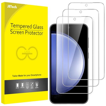JETech Screen Protector for Samsung Galaxy S23 FE, 3-Pack | HD Clear, Fingerprint Compatible, Anti-Scratch Glass - size: Galaxy S23 FE