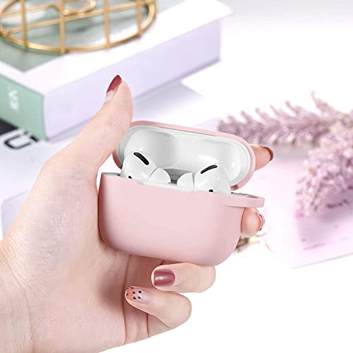 Lerobo for AirPods Pro 2nd/1st Case with Keychain, Pink - color: Pink