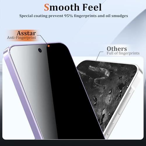 Asstar [2 Pack Privacy Screen Protector for Samsung Galaxy A37 5G | 9H Tempered Glass Samsung Galaxy A37 5G Privacy Screen Protector, Anti-Spy, Anti-Scratch, Case Friendly, Easy Install Frame - color: Black-Galaxy A37