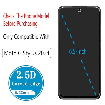 Screen Protector for Motorola Moto G Stylus 5G 2024 Tempered Glass - color: Clear-Moto G Stylus 2024